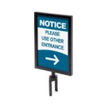 Μαύρο Barrier Flexi Belt Post Sign Holder A4