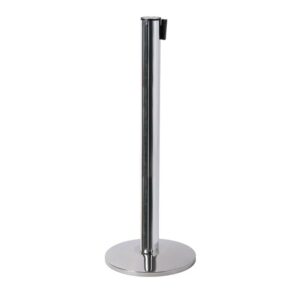 Chrome Barrier Flexi Belt Post με 27 m Μαύρο Belt