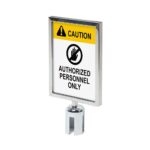 Chrome Barrier Flexi Belt Post Economy Sign Holder A4