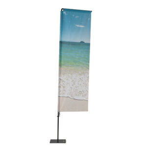 Beach Flag Διαφημιστική Σημαία Alu Square 240 cm Total Height