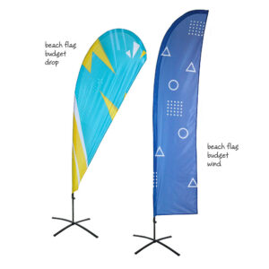 Beach Flag Διαφημιστική Σημαία Budget με fiber glass Large