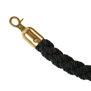 Barrier Μαύρο Twisted Rope με Gold Clips