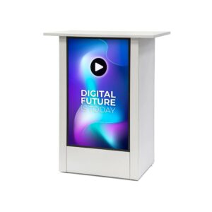 Digital Promo Stand Futuro με 32" Samsung Screen Vertical Λευκό