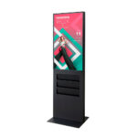 Smart Line Digital Totem Rack 6 x A4 Μαύρο