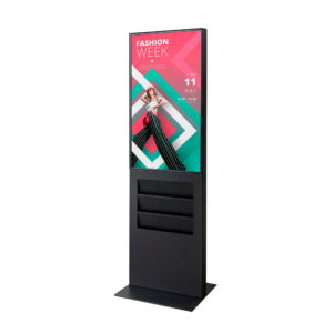 Smart Line Digital Totem Rack 6 x A4 Μαύρο
