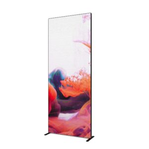 FlexFrame Τοίχος Προβολής Set 100 x 250 cm Μαύρο (incl. Σετ Επέκτασης 50 cm)