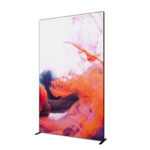 FlexFrame Τοίχος Προβολής Set 150 x 250 cm Μαύρο (incl. Σετ Επέκτασης 50 cm)
