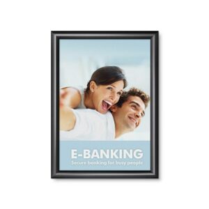 25 mm Κορνίζα Snap Frame Γωνίες 45° A3 Μαύρο