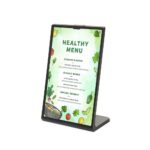Scritto® Menu Stand L-Shape Μαύρο A6
