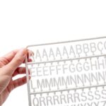Set of Λευκό Plastic Letters για Μαύρο Πίνακας Γραμμάτων