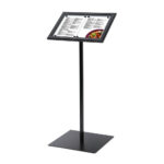 Μαύρο Lockable Menu Stand Μη Φωτιζόμενο 2x A4