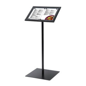 Μαύρο Lockable Menu Stand Μη Φωτιζόμενο 2x A4