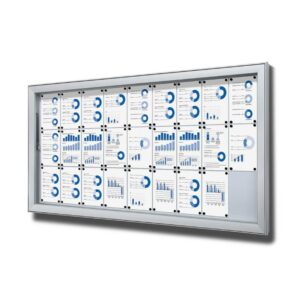 Εξωτερικού Χώρου Lockable Βιτρίνα Μεγάλου Βάθους 27x A4