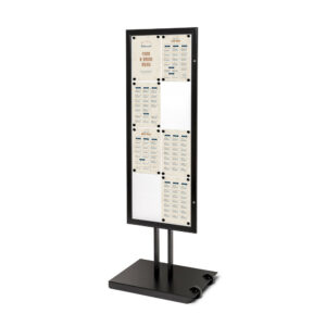 Εξωτερικού Χώρου Menu Frame Stand Μαύρο 8 x A4 Μονής Όψης