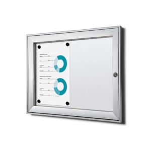 Εσωτερικού Χώρου Lockable Βιτρίνα Ασημί B1 Fire Rated 2x A4