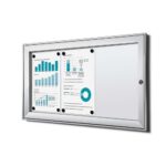 Εσωτερικού Χώρου Lockable Βιτρίνα Ασημί B1 Fire Rated 3x A4