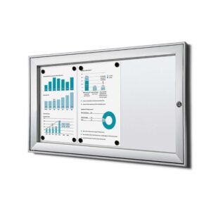 Εσωτερικού Χώρου Lockable Βιτρίνα Ασημί B1 Fire Rated 3x A4