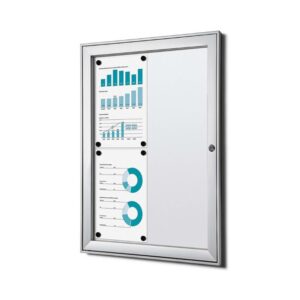 Εσωτερικού Χώρου Lockable Βιτρίνα Ασημί B1 Fire Rated 4x A4