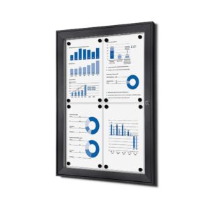 Εσωτερικού Χώρου Lockable Βιτρίνα Anthracite 4x A4