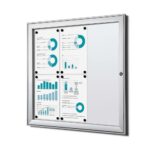 Εσωτερικού Χώρου Lockable Βιτρίνα Ασημί B1 Fire Rated 6x A4