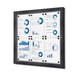 Εσωτερικού Χώρου Lockable Βιτρίνα Anthracite 6x A4