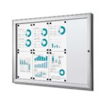 Εσωτερικού Χώρου Lockable Βιτρίνα Ασημί B1 Fire Rated 8x A4