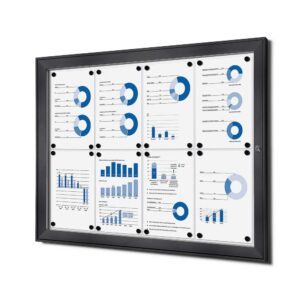 Εσωτερικού Χώρου Lockable Βιτρίνα Anthracite 8x A4