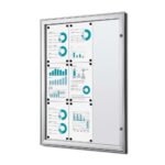 Εσωτερικού Χώρου Lockable Βιτρίνα Ασημί B1 Fire Rated 9x A4