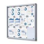 Εσωτερικού Χώρου Lockable Βιτρίνα με Sliding Doors 12x A4