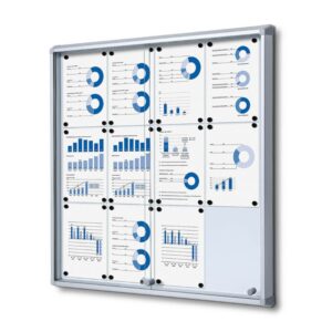 Εσωτερικού Χώρου Lockable Βιτρίνα με Sliding Doors 12x A4