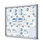 Εσωτερικού Χώρου Lockable Βιτρίνα με Sliding Doors 15x A4