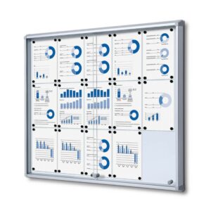 Εσωτερικού Χώρου Lockable Βιτρίνα με Sliding Doors 15x A4