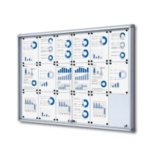 Εσωτερικού Χώρου Lockable Βιτρίνα με Sliding Doors 18x A4