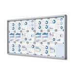 Εσωτερικού Χώρου Lockable Βιτρίνα με Sliding Doors 24x A4
