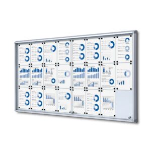Εσωτερικού Χώρου Lockable Βιτρίνα με Sliding Doors 24x A4