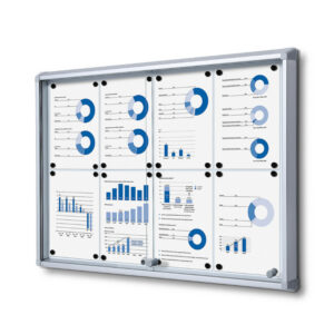 Εσωτερικού Χώρου Lockable Βιτρίνα με Sliding Doors 8x A4
