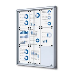 Εσωτερικού Χώρου Lockable Βιτρίνα με Sliding Doors 9x A4
