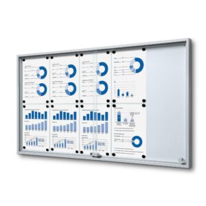 Εσωτερικού Χώρου Lockable Βιτρίνα με Sliding Doors Slim 10x A4