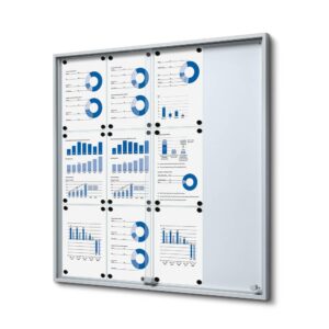 Εσωτερικού Χώρου Lockable Βιτρίνα με Sliding Doors Slim 12x A4