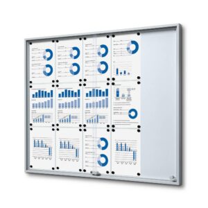 Εσωτερικού Χώρου Lockable Βιτρίνα με Sliding Doors Slim 15x A4