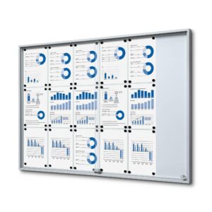 Εσωτερικού Χώρου Lockable Βιτρίνα με Sliding Doors Slim 18x A4