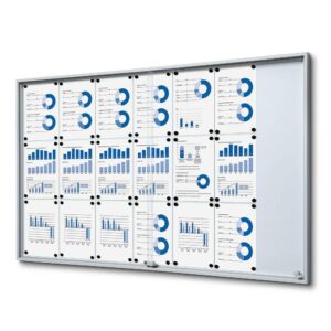 Εσωτερικού Χώρου Lockable Βιτρίνα με Sliding Doors Slim 21x A4