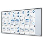 Εσωτερικού Χώρου Lockable Βιτρίνα με Sliding Doors Slim 24x A4