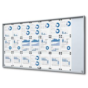 Εσωτερικού Χώρου Lockable Βιτρίνα με Sliding Doors Slim 24x A4