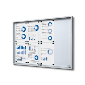Εσωτερικού Χώρου Lockable Βιτρίνα με Sliding Doors Slim 8x A4