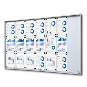 Εσωτερικού Χώρου Lockable Βιτρίνα με Sliding Doors Slim με Safety Corners 21 x A4