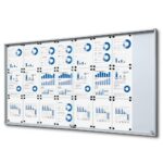 Εσωτερικού Χώρου Lockable Βιτρίνα με Sliding Doors Slim με Safety Corners 24 x A4
