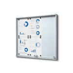 Εσωτερικού Χώρου Lockable Βιτρίνα με Sliding Doors Slim με Safety Corners 6 x A4