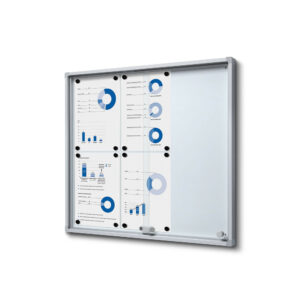 Εσωτερικού Χώρου Lockable Βιτρίνα με Sliding Doors Slim με Safety Corners 6 x A4