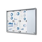 Εσωτερικού Χώρου Lockable Βιτρίνα με Sliding Doors Slim με Safety Corners 8 x A4